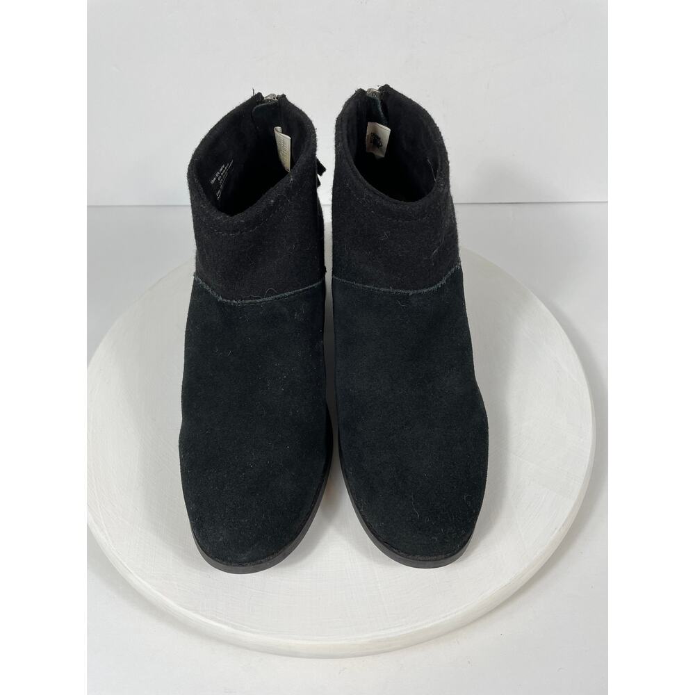 Toms Women's Black Bootie With Heel Size W8.5